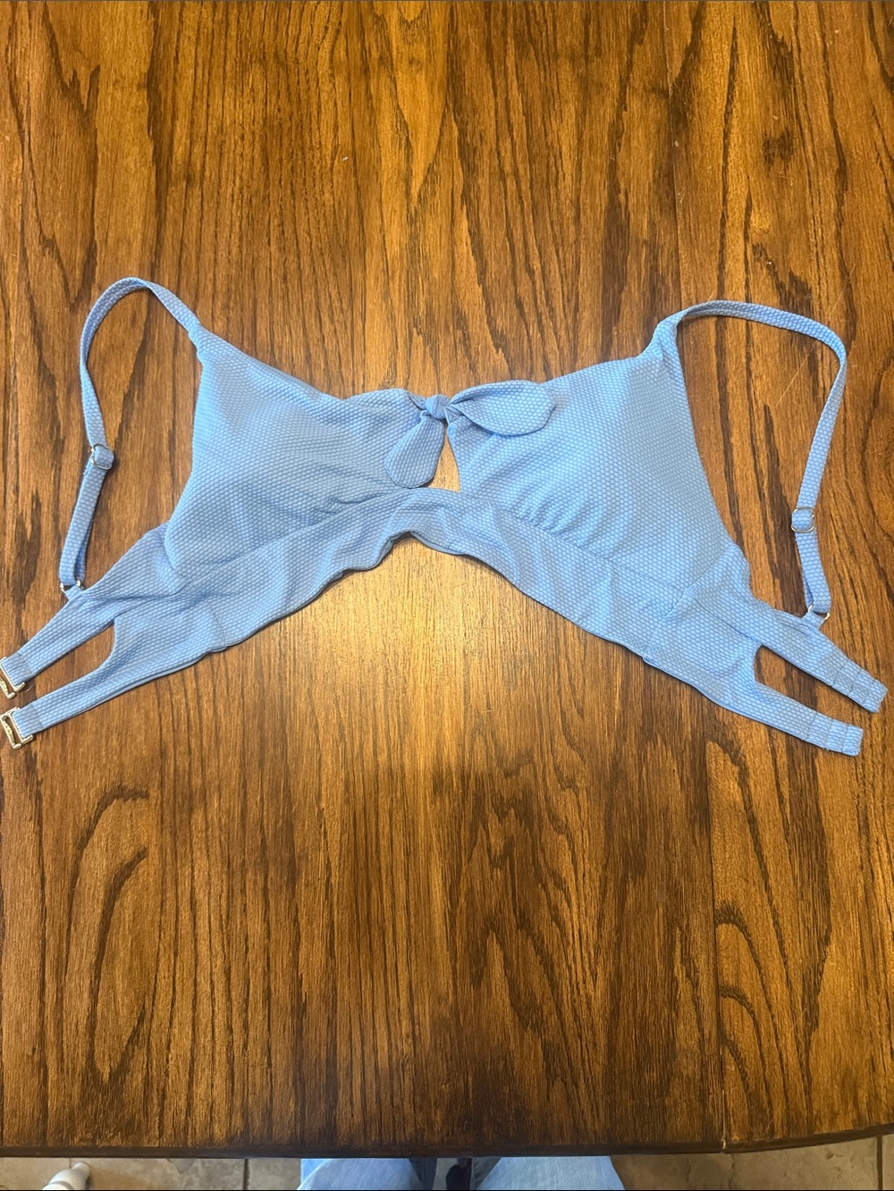 Max swim Light Blue Women's Bikini top with Front Knot size 32D
